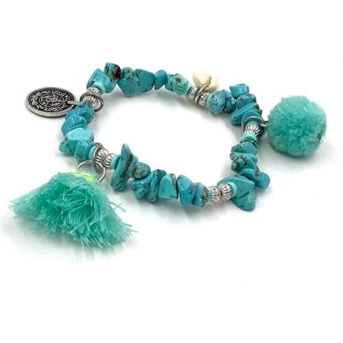 2021 New Spring Bohemia blue Sea Beach shell Bracelets Boho tassel Charm Bracelet seedBeads stone beads Bracelets for womem