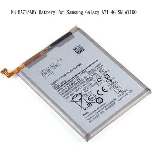 5pcs /lot 4500mAh /17.33Wh EB-BA715ABY Repalcement Battery For Samsung Galaxy A71 4G (Not For 5G) SM-A7160 Batteries