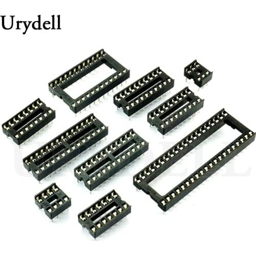 IC Seat 6P 8P 14P 16P 18P 20P 24P 28P DIP IC Sockets Adaptor Solder Type 40 pin Narrow Body DIP Sockets MCU Seat 24PIN