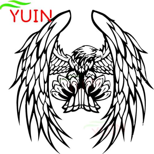 Eagle Feather Wings Car Sticker Fashion Car Window Decoration PVC Waterproof Sunscreen Decal Black/White/Red/Laser/Silver