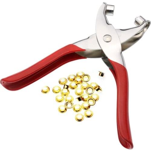 Eyelet Hole Puncher Leather Belt Hole Punch Plier Revolve Sewing Machine Bag Setter Tool Watchband Strap Household Leathercraft