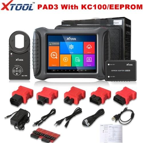 Global Version XTOOL X100 PAD3 ( X100 PAD Elite ) Auto Key programmer with KC100 and EEPROM Adapter