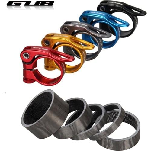 GUB Aluminum Alloy Bicycle Seatpost Clamp Carbon Bicycle Spacer Set Ultralight Quick Release Road Bike MTB Headset Stem Spacer