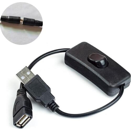 2 Colors USB Cable 28cm USB 2.0 A Male to A Female Extension Extender Cable with Switch ON OFF Cable