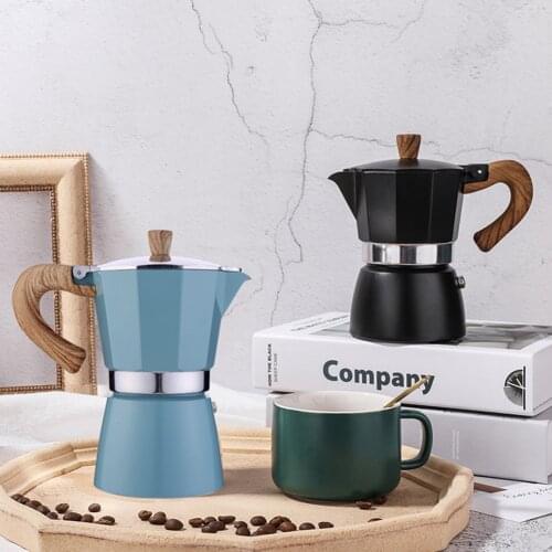 150ml/300ml Mocha Latte Coffee Maker Italian Moka Espresso Aluminum Mug Octagonal Percolator Pot Stovetop Coffee Maker