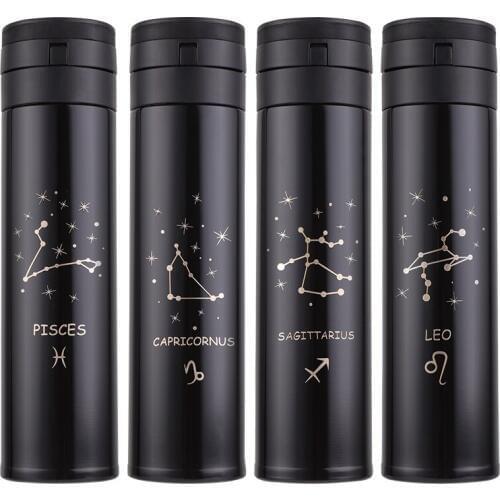 500ml Creative 12 Constellations Vacuum Flask Stainless Steel Tumbler Insulated Cup Lover Coffee Travel Thermos Bottle