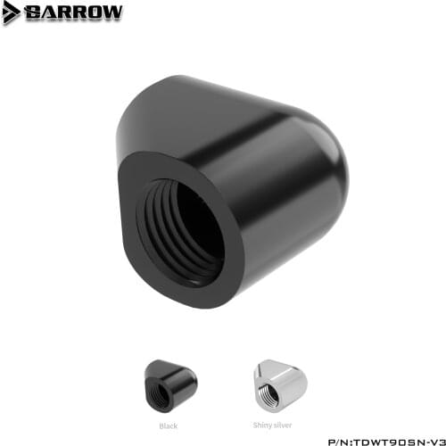 Barrow water cooling fitting TDWT90SN-V3,double internal G1/4'' thread 90 degree Fitting Adapter water cooling Adaptors