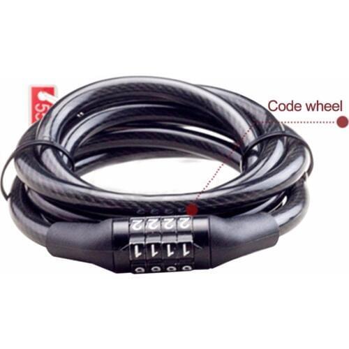 Multifunctional Bicycle Lock Anti-Theft Security Code Combination Lock Strengthen Steel Universal Mountain Bike Cable Lock Hot