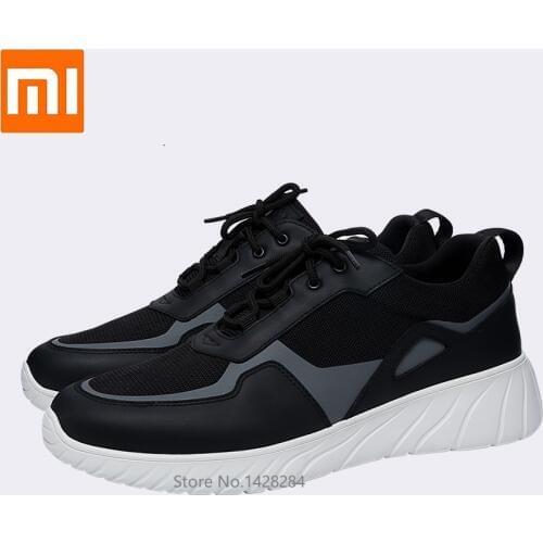 Men Fashion flexibility damping Sports shoes Cowhide non-slip outsole Breathable high elastic male Leisure Sneakers