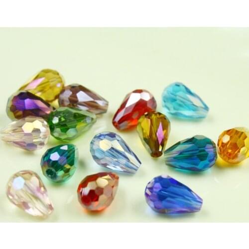 NEW Top quality Water droplet pear shaped glass beads Austrian crystals loose beads ball supply 4x6 / 6x8 / 8x11 / 10x15mm H128