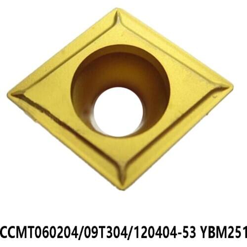 Original CCMT060204-53 CCMT09T304-53 CCMT120404-53 YBM251 CCMT 060204 09T304 120404 Carbide Inserts Lathe Cutter for Stainless