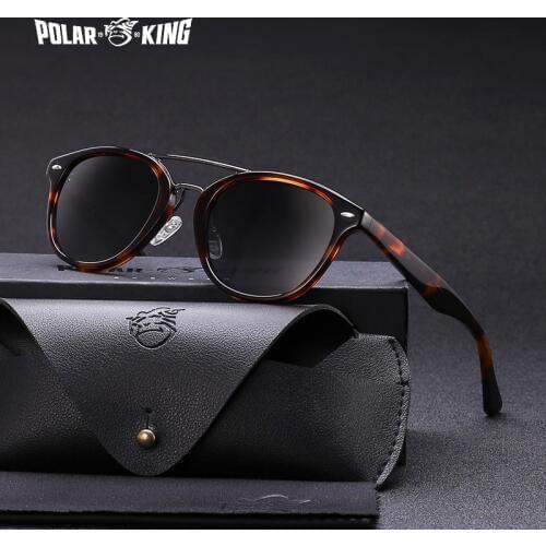 POLARKING Brand Unisex Acetate Polarized Sunglasses Men Traveling Sun Glasses For Driving Shades Fishing Eyewear Oculos
