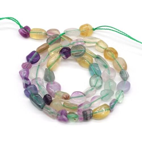 6-8mm Natural Irregular Colorful Fluorite Stone Beads Loose Spacer Beads For Women Jewelry Making DIY Bracelet Necklace 14