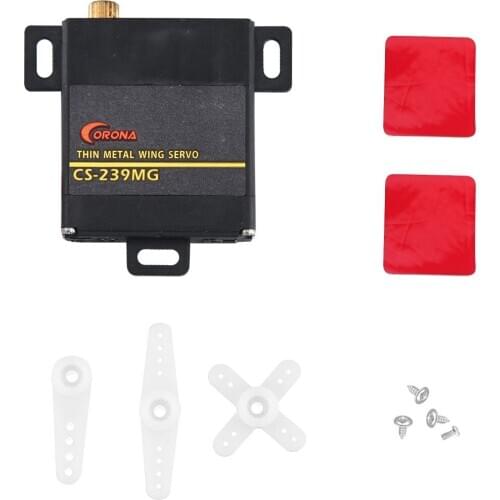 22g/ 4.6kg/0 .14 sec Servo CS-239MG Metal Gear Micro Servo 30x10x34.5mm