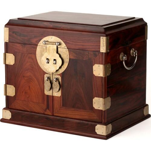 Home decor Rosewood rosewood wooden jewelry box jewelry box wood wedding oversized plain chest mirror lock