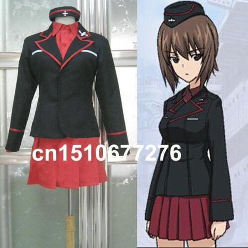 Anime Girls and Panzer Nishizumi Maho School Uniforms Cosplay Costume Custom-made