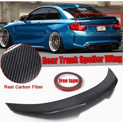 PSM Style For BMW F22 Real Carbon Fiber Car Trunk Spoiler Wing For BMW F22 M235i F87 M2 2014-2018 Car Rear Lip Wing Spoiler