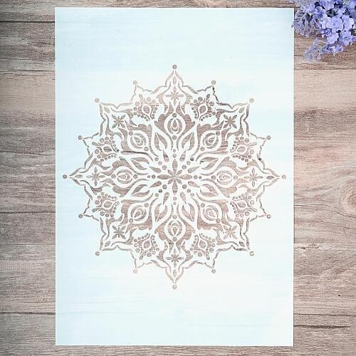 A4 A3 A2 Size DIY Craft Layering Mandala Stencil For Wall Painting Scrapbooking Stamping Album Decorative Embossing Paper Card