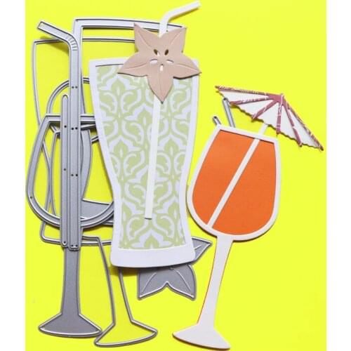 Cutting Dies Cocktail Shaker Scrapbook Cardmaking DIY Paper Craft Metal Stencil