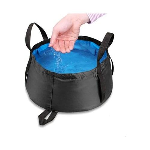 8L Ultra-light Outdoor Nylon Folding Water Washbasin Portable Wash Bag Quick Dry Camping Fishing Travel Kit