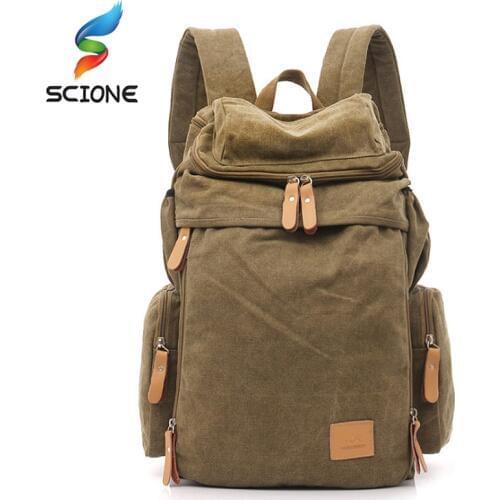 Unisex Large Capacity Canvas Backpacks for Men and Women Travel Bags Fitness Outdoor Sports Mountaineering Gym Shoulder Bag