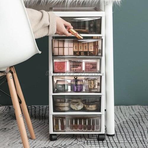 Cosmetic Storage Box Under The Desk Drawer Type Skin Care Floor Cabinet Bedroom Japanese-style Large-capacity Multi-layer Rack
