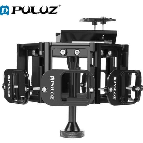 PULUZ Protective Case Set For GoPro 8 in 1 All View Panorama Frame CNC Aluminum Alloy Protective Cage+Screw For GoPro