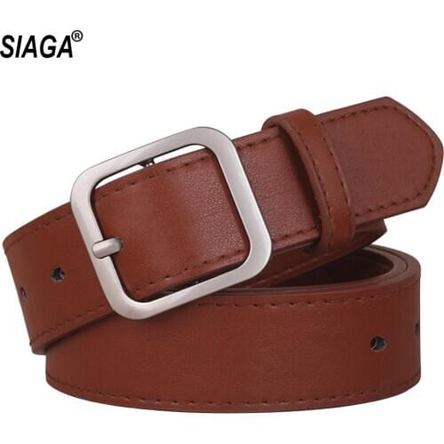 Lady Leisure Belt Good Quality PU Leather Geometric Buckle Female Decorative Waist Belts for Women Accessories FCO170