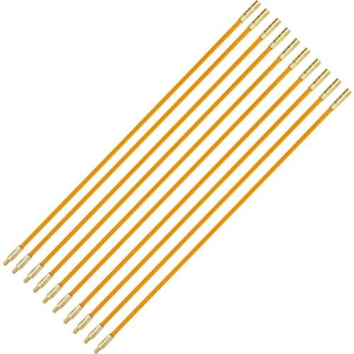 10pcs Push Pull Rod Fish Tape Holder & Connectors Fiberglass Wire Cable Running Rods Electrical Cable Access Kit