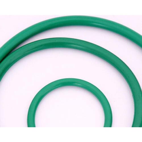 15pcs 4mm wire diameter green fluorine rubber O-ring rings waterproof insulation rubber band 38mm-43mm outer diameter