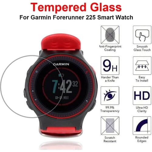 3Pcs HD Scratch-Resistant Tempered Glass Film For Garmin Forerunner 225 Smart Watch 2.5D 9H Screen Protector Protective Film