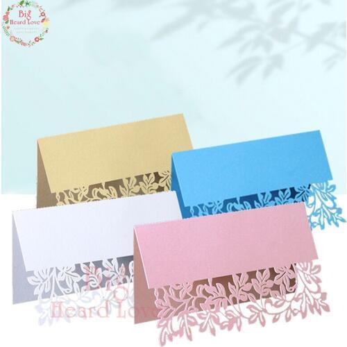 40pcs Laser Cut Leaves Table Name Place Card Exquisite Wedding Party Table Name Card Wedding Favors Party Table Decoration