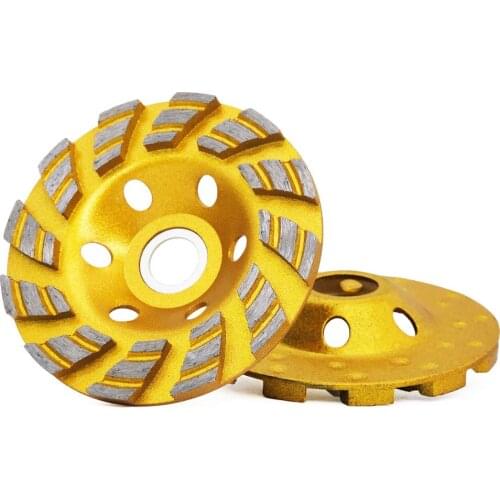 4 Inch 100mm Diamond Grinding Wheel Segment Double Row Bowl Cup Grinding Disc Abrasive Wheel For Angle Grinder Concrete Granite