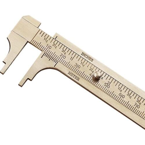 Measure Measurement Tool Pocket 0-100mm Mini Brass Sliding Gauge Vernier Caliper