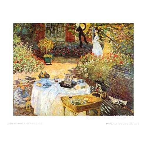 Painting by Claude Monet Le Dejeuner Redroom decor oil on Canvas Handmade High quality