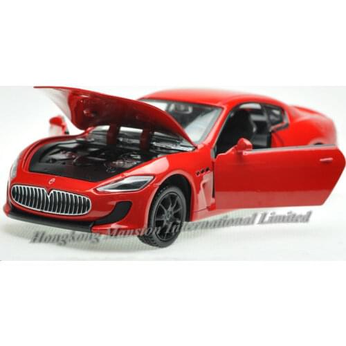 1:32 Scale Diecast Alloy Metal Super Sports Car Model For TheMaserati GranTurismo Collection Vehicle Pull Back Sound&Light Toys