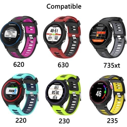 Soft Silicone Band Strap for Garmin Forerunner 220/230/235/620/630/735XT Replacement strap