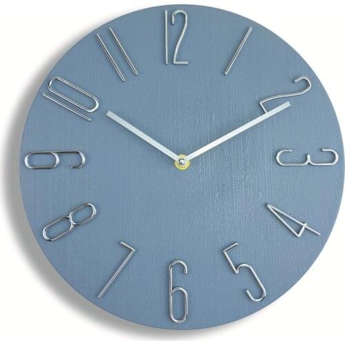 Nordic wall clock 12 inch creative wall watch clock living room room home modern silent wall clock home decoration