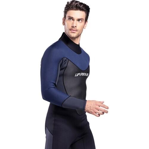 2019 New 3MM Wetsuit One-Piece Diving Suit Male Neoprene Thick Warm Diving Suits Deep Snorkeling Conjoined Spot Surf Clothing
