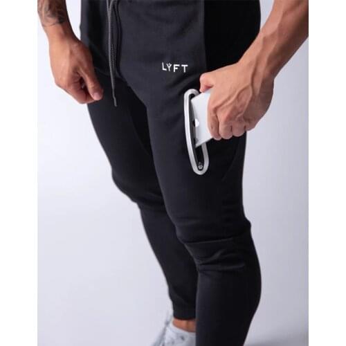 2020 New Brand Side Zipper Men Sports Pants Jogging Sweatpants Trousers Gym Fitness Bodybuilding Training Pants Mens Sportswear