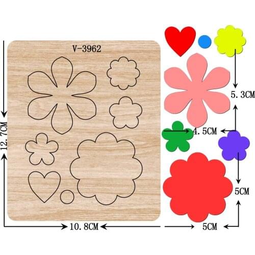 New Flower wooden dies cutting dies for scrapbooking Multiple sizes V-3962