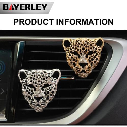 Car Air Freshener In Auto Interior Decor Aroma Car Diffuser Vent Clip Diamond Leopard Solid Perfume Bling Car Accessories Auto