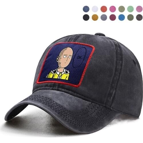 Japan Anime One Punch Man Saitama OK Baseball Cap Man Sunscreen Solid Hat Dad Trucker Snapback Sunhat Caps Panama Boinas Sunhat