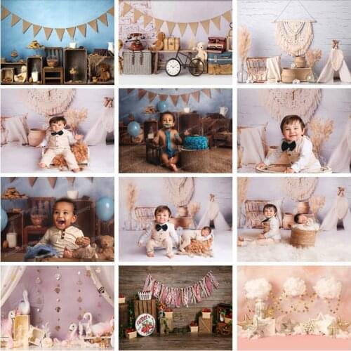 Avezano Newborn Portrait Backdrop For Photo Studio Photozone Cookies Vase Swan Baby Kids Cake Smash Photography Background Props