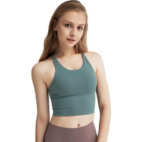 Sports Bra Womens Stand Up Solid Color Jogging Sports Bra Girls Underwear Fitness Yoga Shockproof Bra