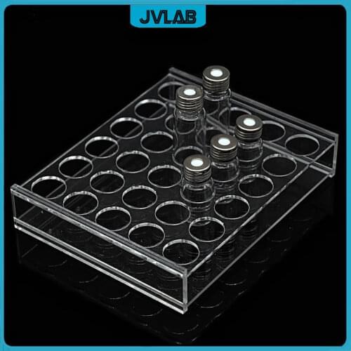 10ml Plexiglass Chromatography vial stand for place 30 vials analytical bottle, holder for sample bottle Aperture 22.5mm