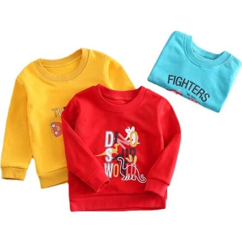 Children Clothes Autumn Winter Long Sleeve Sweaters Baby Boys Cute Cartoon Tops Warm Dinosaur Hoodie Casual Sweatershirt Outwear