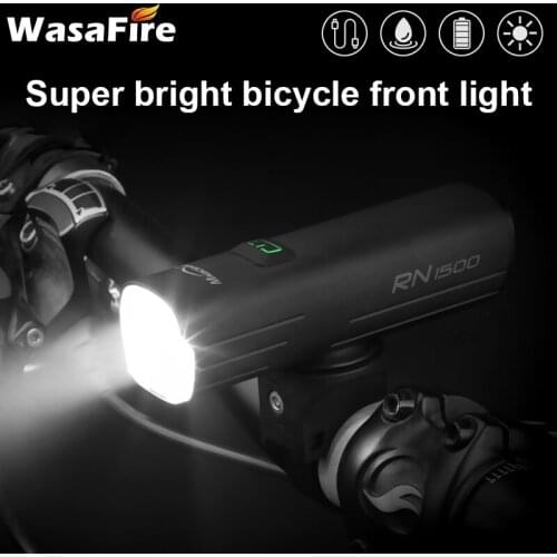 RN1500 LED Bike Light 1500 Lumens Type-C Rechargeable Bicycle Front Light Waterproof 5000mAh MTB Headlight Cycling Flashlight