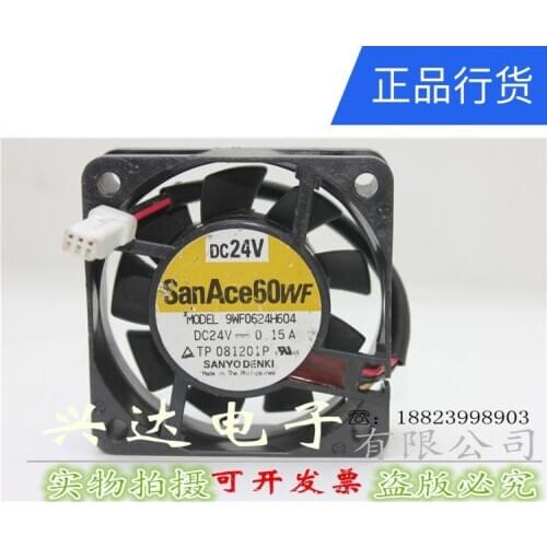 SANYO DENKI 9WF0624H604 DC 24V 0.15A 60x60x25mm Server Cooling Fan