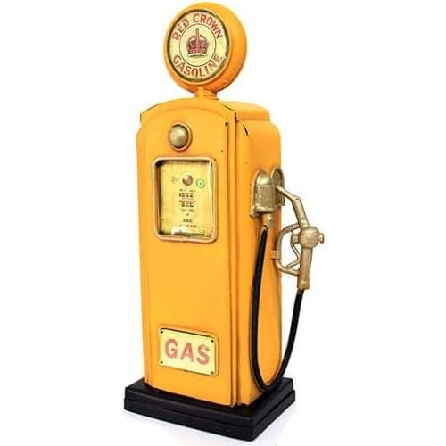 Antique Decor Metal Vintage Fuel Pump 25cm Piggy Bank Miniature Gift Retro Classic Nostalgic American Model Handmade Quality